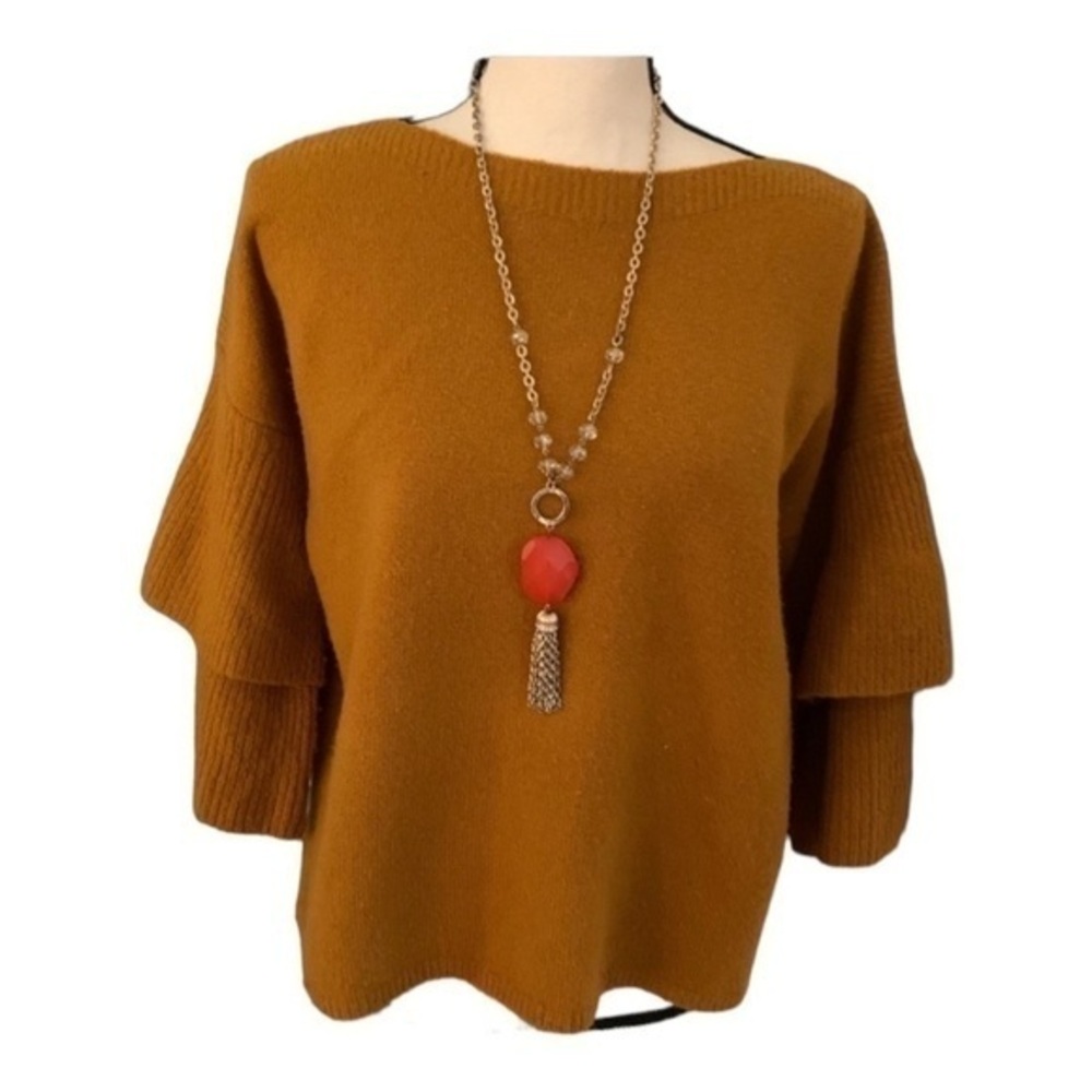 Madewell  pullover sweater with double tier sleeve size S